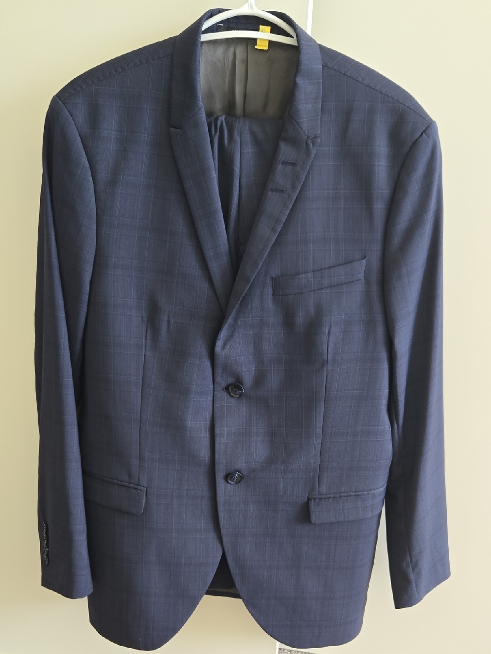 Tiger of Sweden Navy Plaid Two-Button Blazer